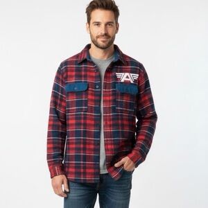 Disney Parks Marvel Captain America Flannel Button-Up Jacket - Size XXL